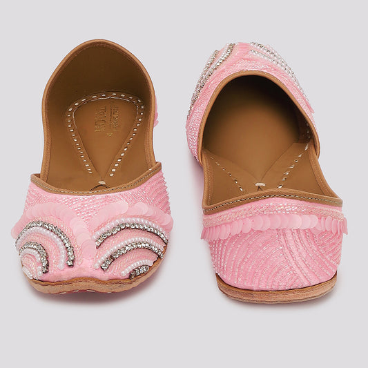 Blush Petal Beaded Jutti