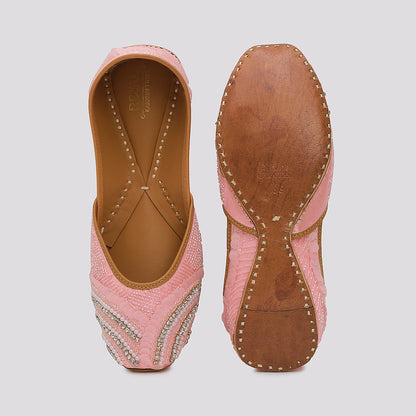 Blush Petal Beaded Jutti