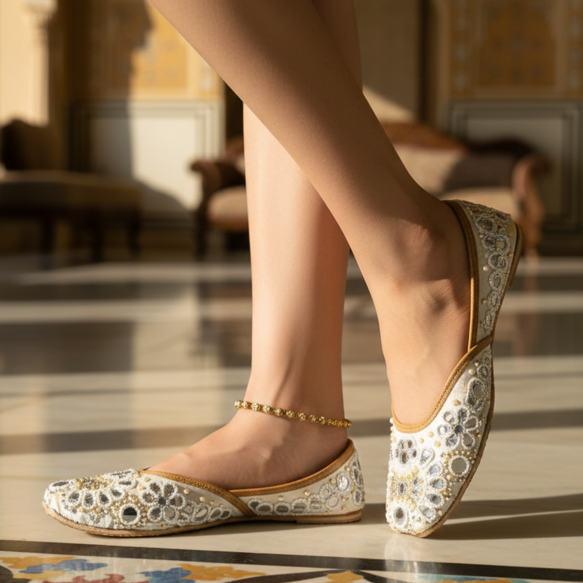 Pearl Mirror Blossom Jutti