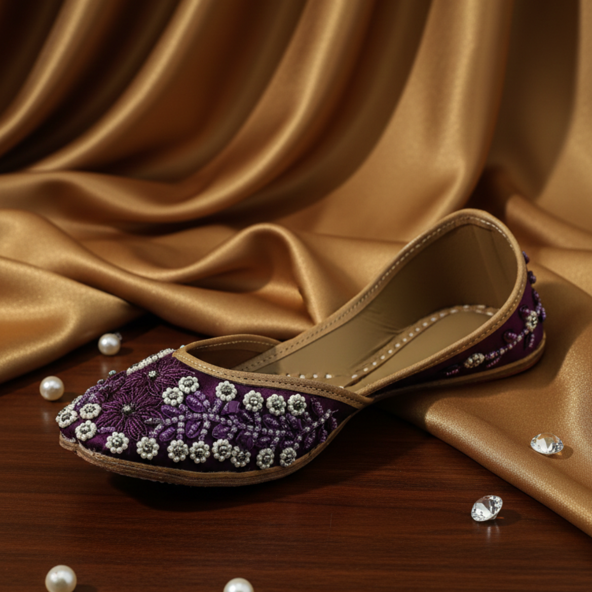 Purple Pearl Blossom Jutti